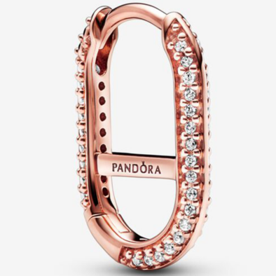 Pandora Me Pavé rozé arany fél pár fülbevaló - 289682C01