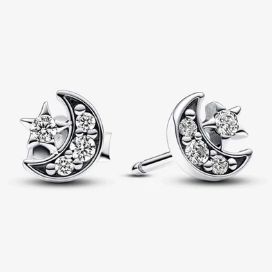 Pandora ezüst szikrázó félhold fülbevaló - 292990C01