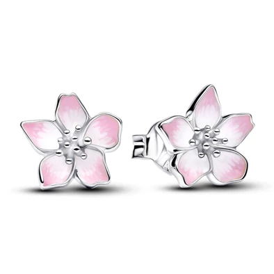 Pandora cseresznyevirág gombfülbevaló - 294370C01