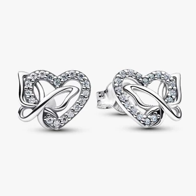 Pandora pillangó és szív ezüst fülbevaló - 294476C01