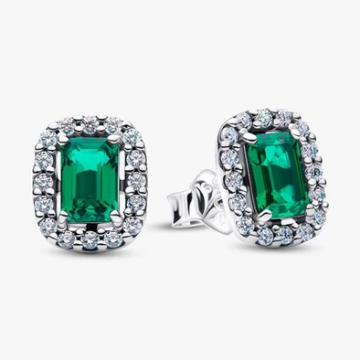 Pandora zöld cirkónia köves fülbevaló  - 294501C01