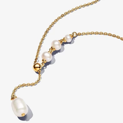 Pandora tenyésztett gyöngyös függő nyaklánc - 363259C01-65 Pandora tenyésztett gyöngyös függő nyaklánc - 363259C01-65