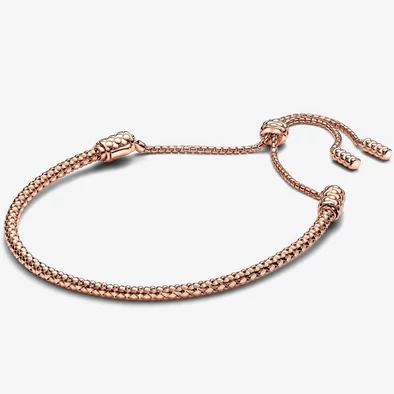 Pandora Moments csúsztatható záras szegecselt rozé arany karkötő - 583090C00-2 Pandora Moments csúsztatható záras szegecselt rozé arany karkötő - 583090C00-2