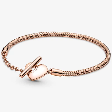 Pandora Moments rozé szíves T-kapcsos karkötő - 589285C00-16 Pandora Moments rozé szíves T-kapcsos karkötő - 589285C00-16