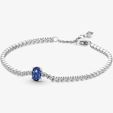 Pandora kék szikrázó pavé teniszkarkötő - 590039C01-16