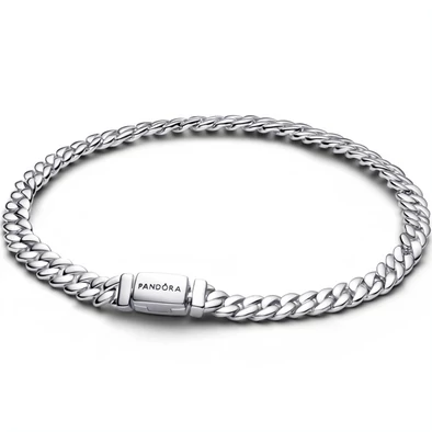 Pandora ezüst kubai láncos karkötő  - 594367C00-18