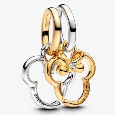 Pandora Disney Mickey egér és Minnie egér kettéosztható függő charm - 763650C01