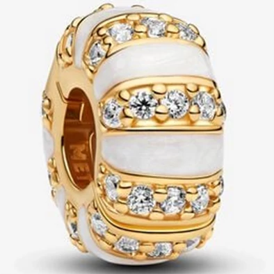 Pandora sárga arany kövek és tűzzománc klip - 763785C01 Pandora sárga arany kövek és tűzzománc klip - 763785C01