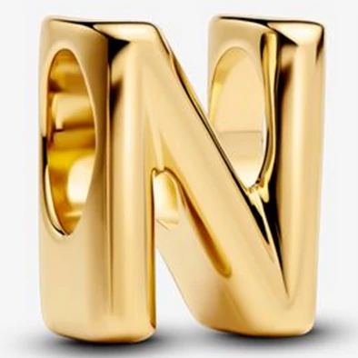 Pandora arany "N" betű charm - 763960C00