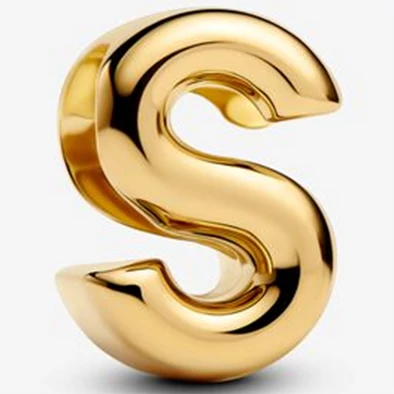 Pandora arany "S" betű charm - 763965C00