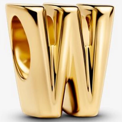 Pandora arany "W" betű charm - 763969C00