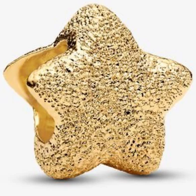 Pandora arany texturált csillag mini charm - 764050C00