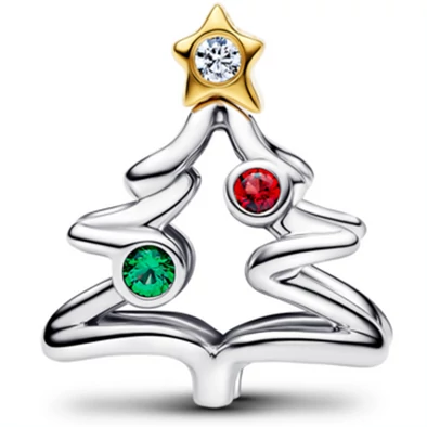 Pandora bicolor karácsonyfa charm - 764248C01 Pandora bicolor karácsonyfa charm - 764248C01