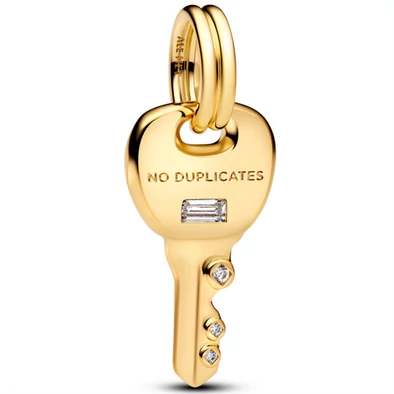 Pandora "NO DUPLICATES" aranyozott kulcs függő  - 764347C01