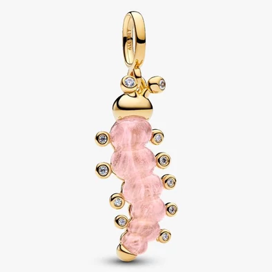 Pandora aranyozott rózsaszín hernyó medál - 764489C01