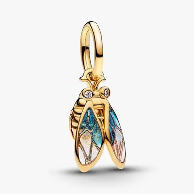 Pandora aranyozott színes kabóca függő - 764490C01
