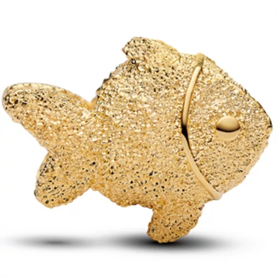 Pandora aranyozott texturált hal charm  - 764522C00