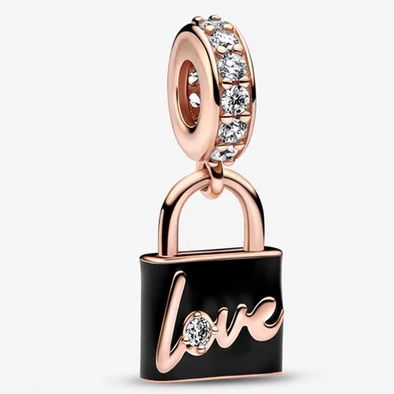Pandora fekete szerelem lakat függő - 782508C01