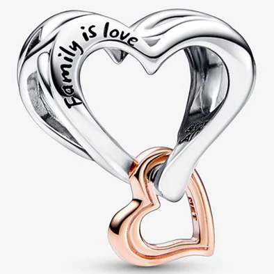 Pandora bicolor áttört végtelenjel szív charm - 782642C00