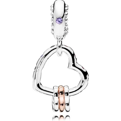 Pandora hangsúlyos szívek függő - 787247NLCMX