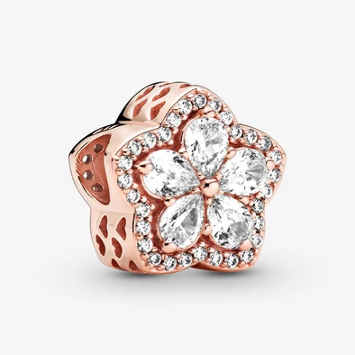 Pandora rozé szikrázó hópehely pavé charm - 789224C01