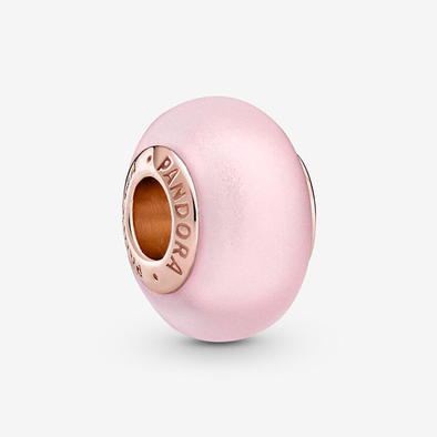 Pandora matt rózsaszín muránói charm - 789421C00