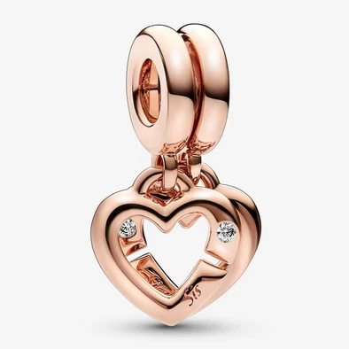 Pandora rozé testvéri összetarozás dupla függő - 789538C01