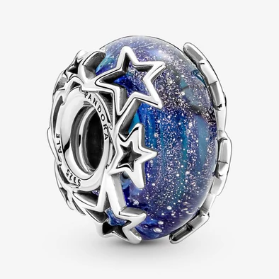 Pandora Galaxis és csillagok muránói üveg charm - 790015C00