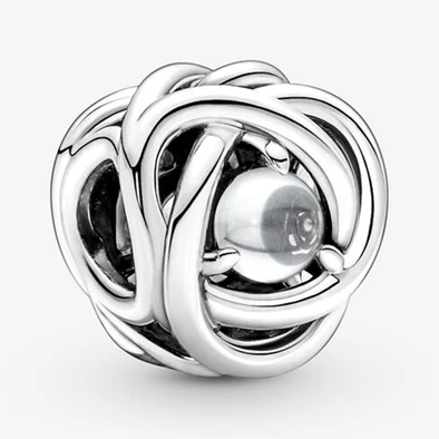 Pandora áttetsző örökkévalóság kör április charm - 790064C01