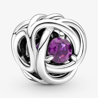 Pandora lila örökkévalóság kör február charm - 790065C02