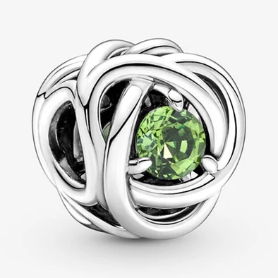 Pandora tavaszzöld örökkévalóság kör augusztus charm - 790065C03
