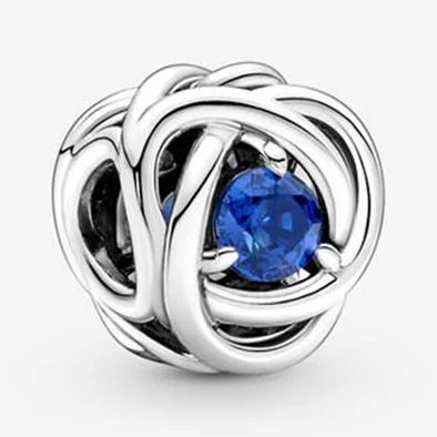 Pandora kék örökkévalóság kör szeptember charm - 790065C07