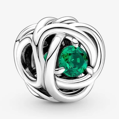 Pandora zöld örökkévalóság kör május charm - 790065C08