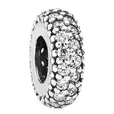 Pandora inspiráció pavé charm és spacer - 791359CZ