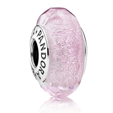 Pandora rózsaszín csillámló muránói charm - 791650