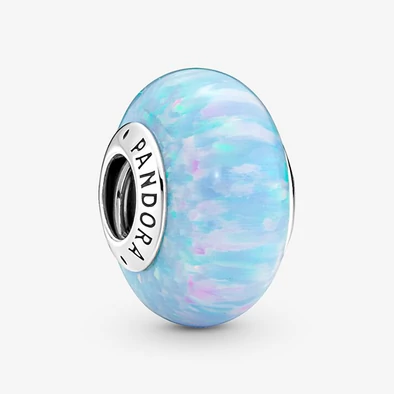 Pandora opálfényű óceánkék muránói charm - 791691C01