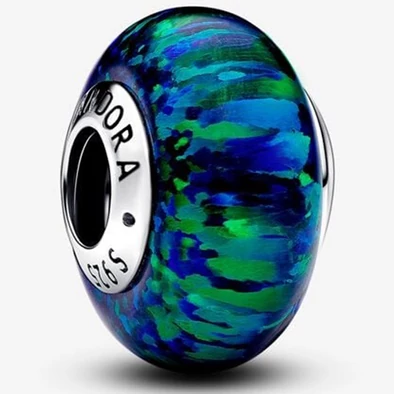 Pandora Opálfényű zöld  muránói üveg charm - 791691C04
