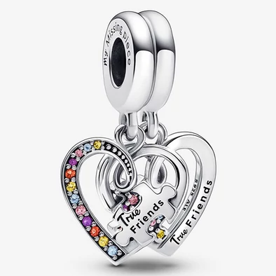 Pandora igaz barátok dupla szív függő - 792239C01
