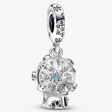 Pandora csillogó hópehely hógömb függő - 792369C01