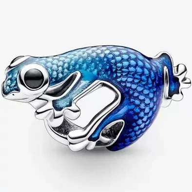 Pandora metálkék gekkó charm - 792701C01