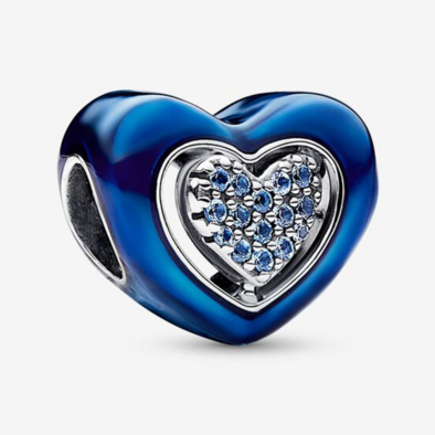 Pandora kék forgó szív charm - 792750C01