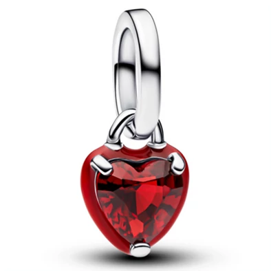 Pandora piros csakra szív mini függő  - 793042C05