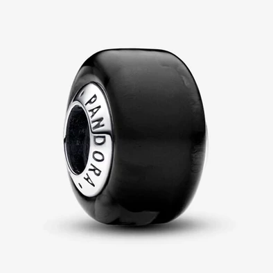 Pandora fekete mini muránói üveg charm - 793117C00