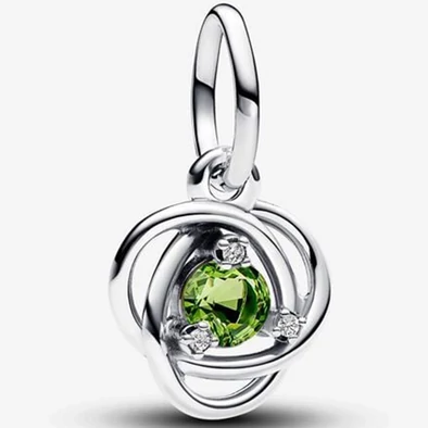 Pandora augusztusi zöld születésköves függő - 793125C08