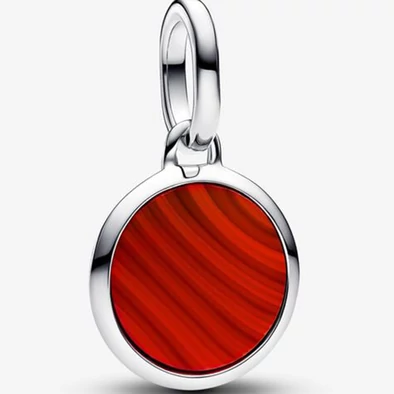 Pandora piros muranói üveg gravírozható mini medál - 793389C01