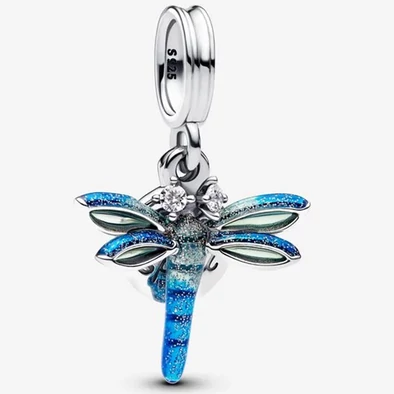 Pandora szitakötő dupla függő charm - 793745C01 Pandora szitakötő dupla függő charm - 793745C01