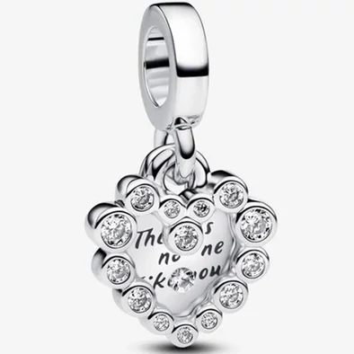 Pandora szikrázó szív dupla függő - 793765C01