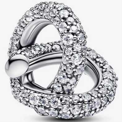 Pandora pavé végtelen csomó szív charm - 793771C01