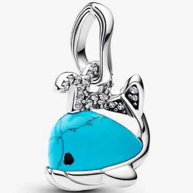 Pandora türkizszínű bálna függő charm - 793822C01