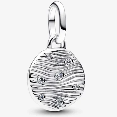 Pandora ezüst gravírozható mini medál charm - 793860C01 Pandora ezüst gravírozható mini medál charm - 793860C01